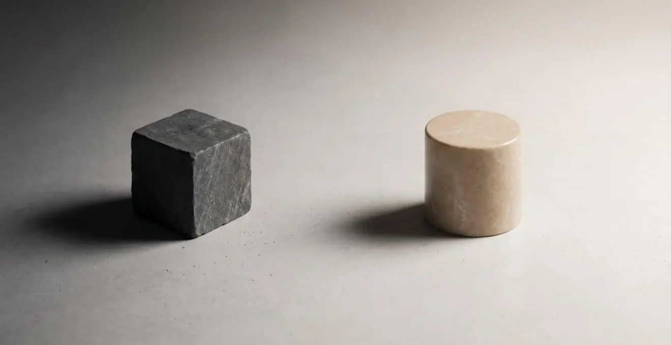 Composition symbolique représentant l'équilibre entre confiance en soi et humilité professionnelle