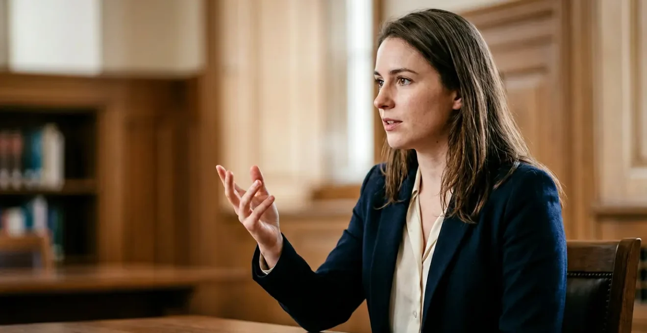 Scène d'interaction professionnelle montrant l'intelligence sociale lors d'un entretien d'admission