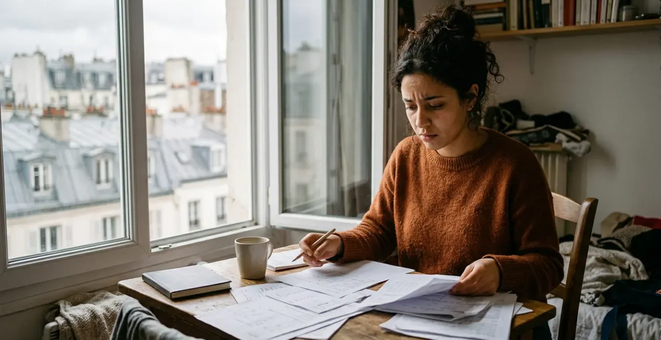 Étudiant organisant ses finances et son emploi du temps pour la rentrée universitaire à Paris