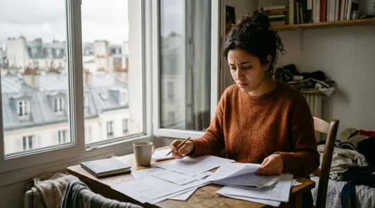 Étudiant organisant ses finances et son emploi du temps pour la rentrée universitaire à Paris