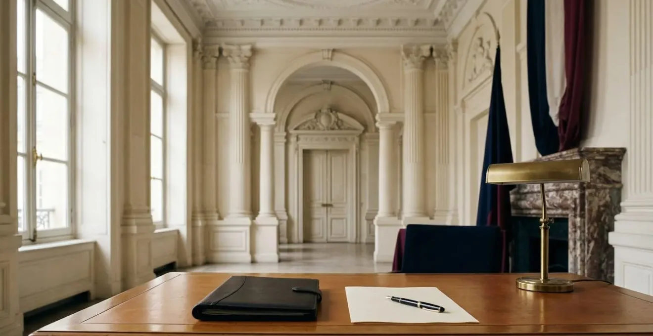 Environnement de travail administratif français symbolisant l'excellence dans la haute fonction publique