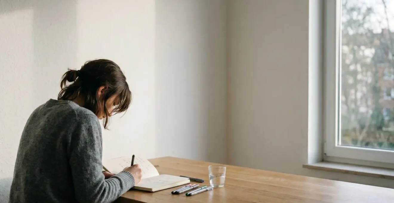 Étudiant concentré sur ses révisions dans un environnement de travail épuré