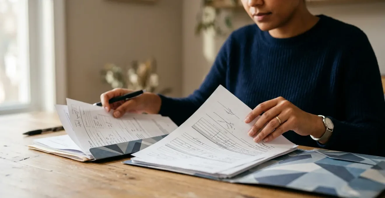 Candidat préparant ses documents médicaux et administratifs pour un concours de la fonction publique