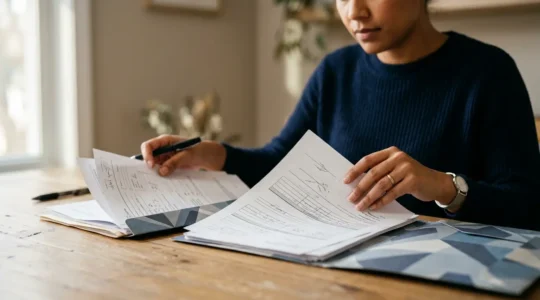 Candidat préparant ses documents médicaux et administratifs pour un concours de la fonction publique